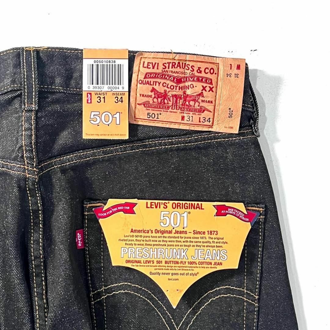 Levi's - 00s デッドストック Levi's 501 ブラックデニム 先染め Levi's - 00s デッドストック Levi's 501 ブラックデニム 先染め