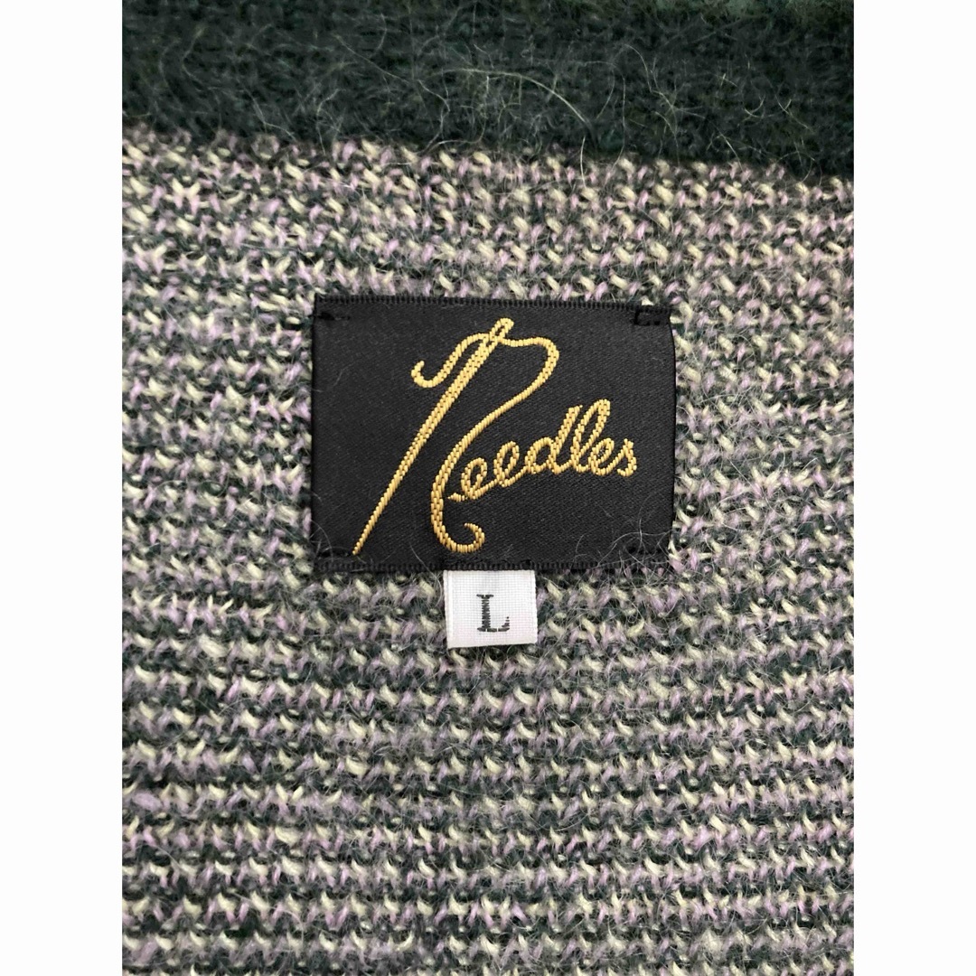 Needles - Needles モヘアカーディガン ダイヤモンド グリーンの Needles - Needles モヘアカーディガン ダイヤモンド グリーンの
