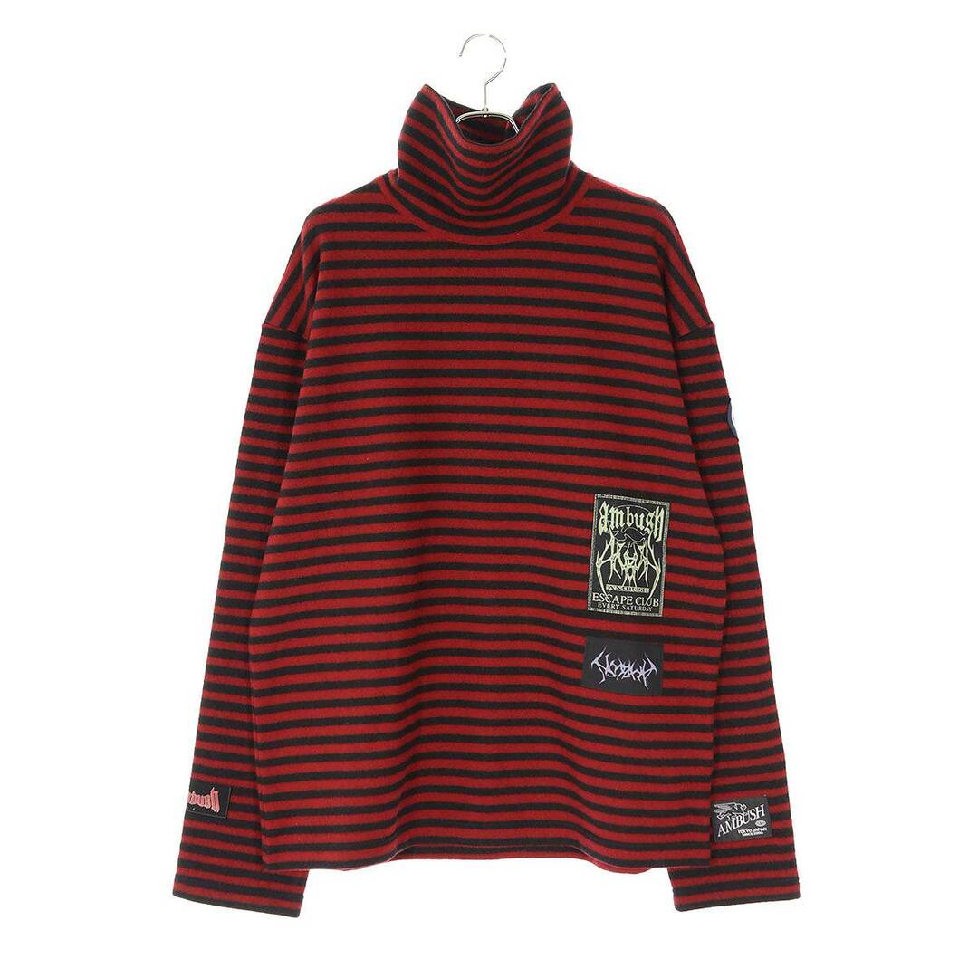 メンズアンブッシュ STRIPED TURTLENECK ボーダーストライプ