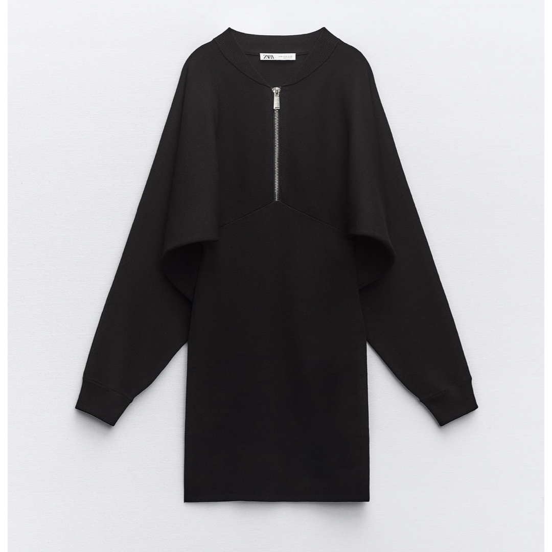 ZARA - ZARA ニットボンバージャケットワンピースの通販 by るる ZARA - ZARA ニットボンバージャケットワンピースの通販 by るる