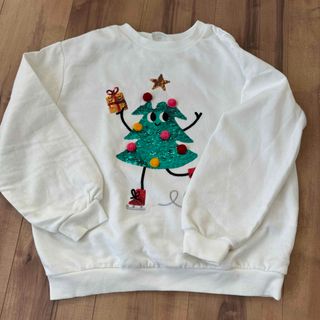 エイチアンドエム(H&M)の1回着用⭐️トレーナー130〜140 クリスマス(Tシャツ/カットソー)