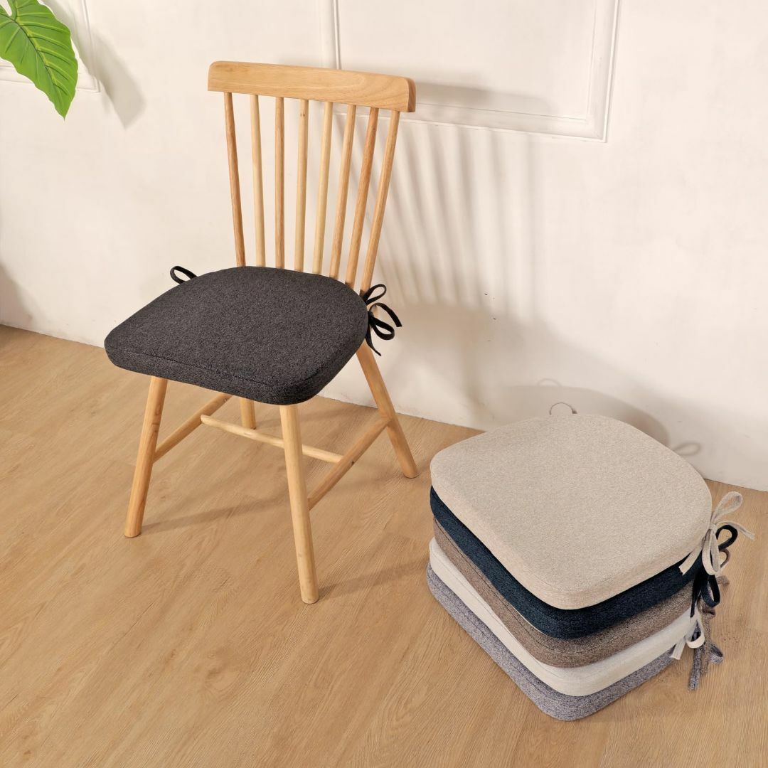 RUIXUAN 馬蹄形アップグレード座布団 椅子用ひも付きクッション 滑り止め  インテリア/住まい/日用品のインテリア小物(クッション)の商品写真