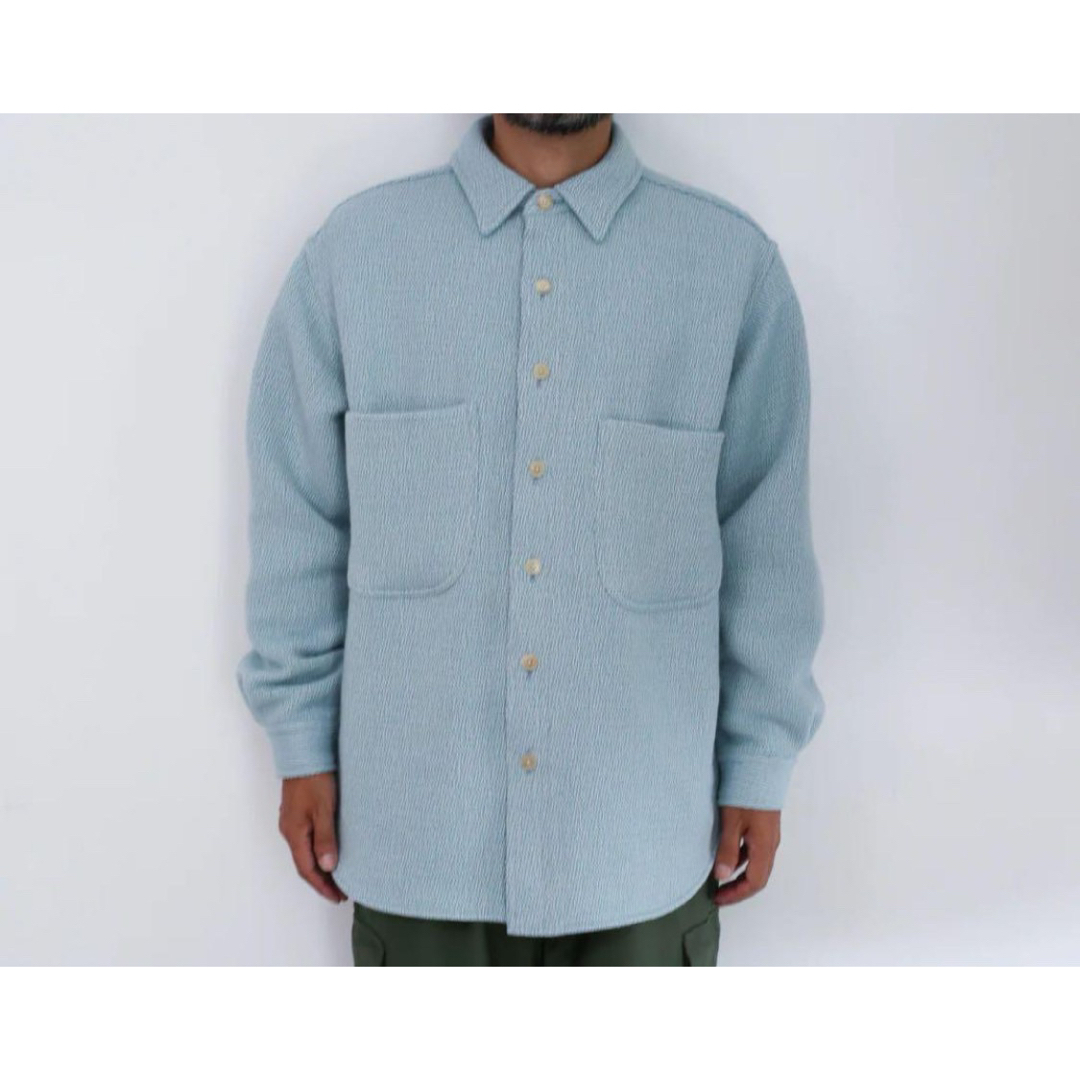 AURALEE(オーラリー)のSHETLAND WOOL COTTON SHIRTS BLOUSON メンズのジャケット/アウター(ブルゾン)の商品写真