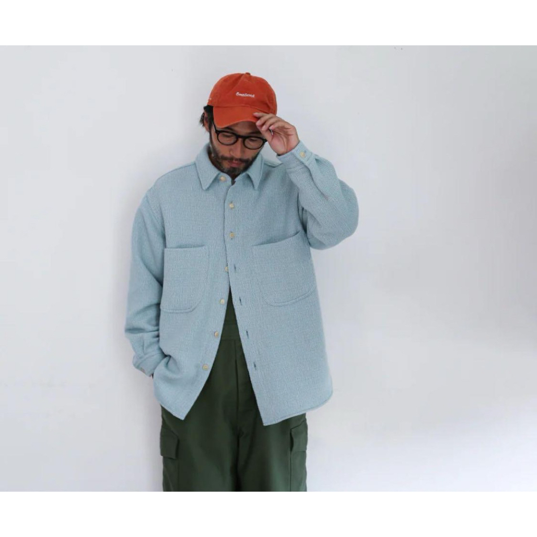 AURALEE(オーラリー)のSHETLAND WOOL COTTON SHIRTS BLOUSON メンズのジャケット/アウター(ブルゾン)の商品写真