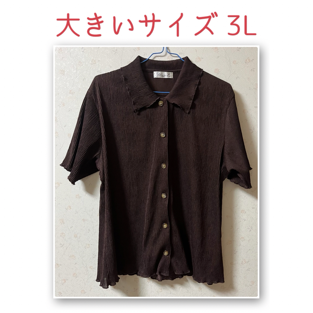 8番 シャツ ブラウス Tシャツ カットソー 3L レディースのトップス(シャツ/ブラウス(半袖/袖なし))の商品写真