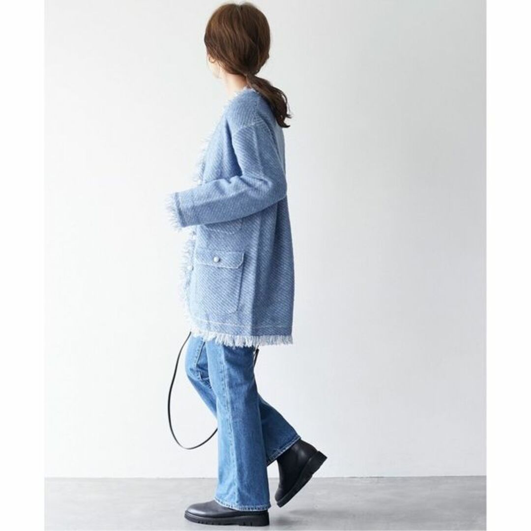 SLOBE IENA - 新品 SLOBE IENA ツイードニットジャケットの通販 SLOBE IENA - 新品 SLOBE IENA ツイードニットジャケットの通販