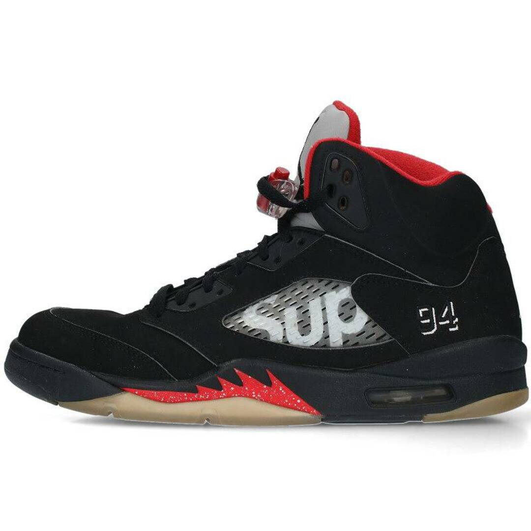 メンズナイキ ×シュプリーム SUPREME  AIR JORDAN 5 RETRO SUPREME 824371-001 エアジョーダン5レトロスニーカー メンズ 28cm