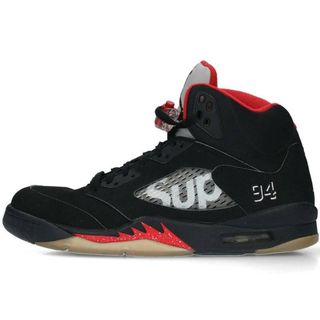 ナイキ(NIKE)のナイキ ×シュプリーム SUPREME  AIR JORDAN 5 RETRO SUPREME 824371-001 エアジョーダン5レトロスニーカー メンズ 28cm(スニーカー)