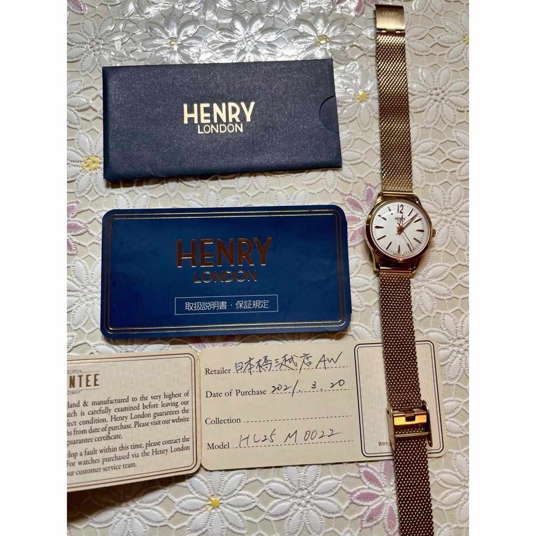 HENRY LONDON(ヘンリーロンドン)の美品Henry London レディス腕時計ゴールド レディースのファッション小物(腕時計)の商品写真