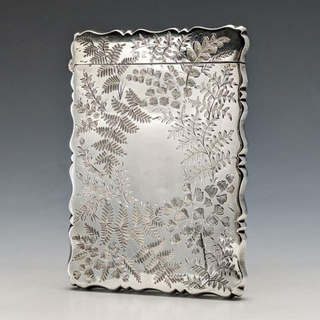 目立った傷や汚れのない美品機能1902年 英国アンティーク 純銀製カードケース 52g George Unite