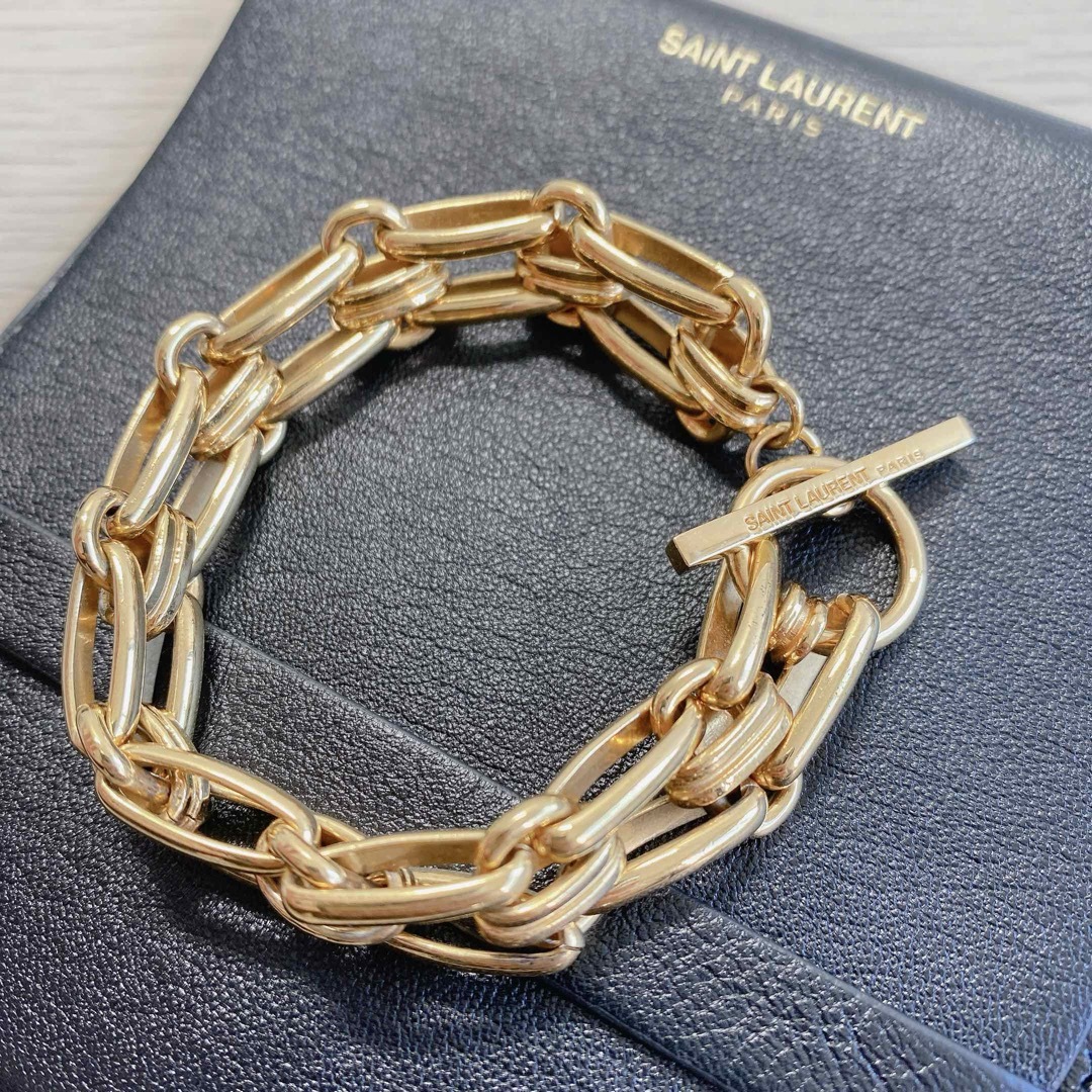 【美品】サンローラン Saint Laurent ブレスレット ゴールドアクセサリー