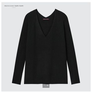 ユニクロ(UNIQLO)のカシミヤVネックセーター（プリンセスタムタム）(ニット/セーター)