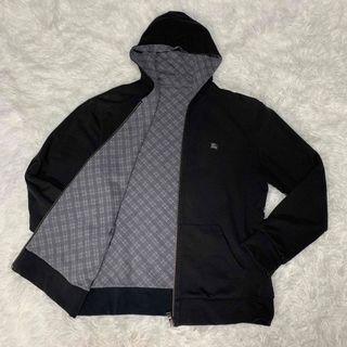 バーバリーブラックレーベル(BURBERRY BLACK LABEL)のバーバリーブラックレーベル ノバチェック リバーシブル ジップアップ XLサイズ(パーカー)