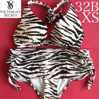 ヴィクトリアズシークレット(Victoria's Secret)のレア 新品 水着 ヴィクトリアシークレット 32B/XS アニマル柄(水着)