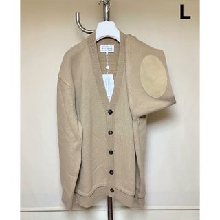 マルタンマルジェラ(Maison Martin Margiela)の新品 L マルジェラ 23aw エルボーパッチニット カーディガン 5758(カーディガン)