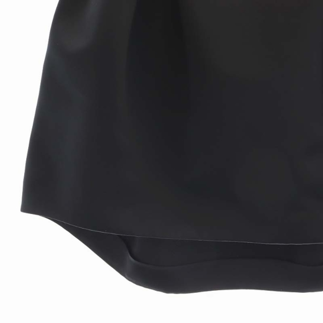 ヨーコチャン サテン スカート ひざ丈 フレア 40 黒 ブラック レディースのスカート(ひざ丈スカート)の商品写真