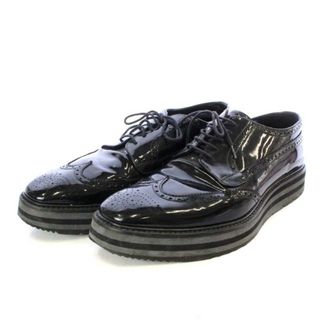 プラダ(PRADA)のプラダ ドレスシューズ ウイングチップ プラットフォーム 10 黒 2EG015(その他)