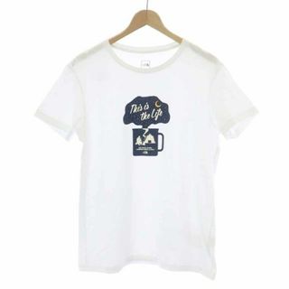 ザノースフェイス(THE NORTH FACE)のTHE NORTH FACE Tシャツ カットソー 半袖 プリント L 白(Tシャツ/カットソー(半袖/袖なし))