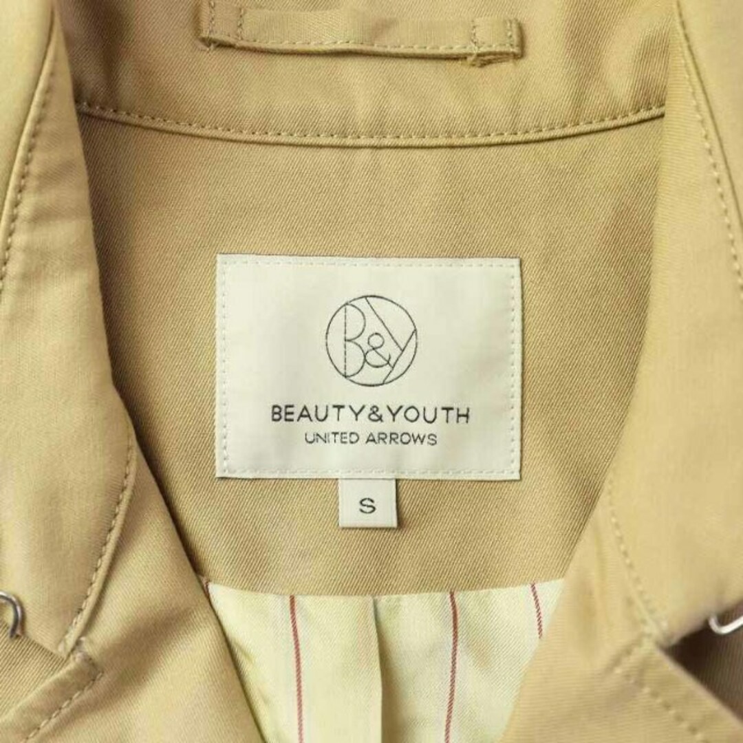 BEAUTY&YOUTH UNITED ARROWS(ビューティアンドユースユナイテッドアローズ)のビューティー&ユース BYTF 60/2 ミドルトレンチコート S ベージュ レディースのジャケット/アウター(トレンチコート)の商品写真