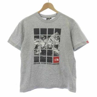 ザノースフェイス(THE NORTH FACE)のTHE NORTH FACE Tシャツ カットソー ロゴプリント S グレー(Tシャツ/カットソー(半袖/袖なし))