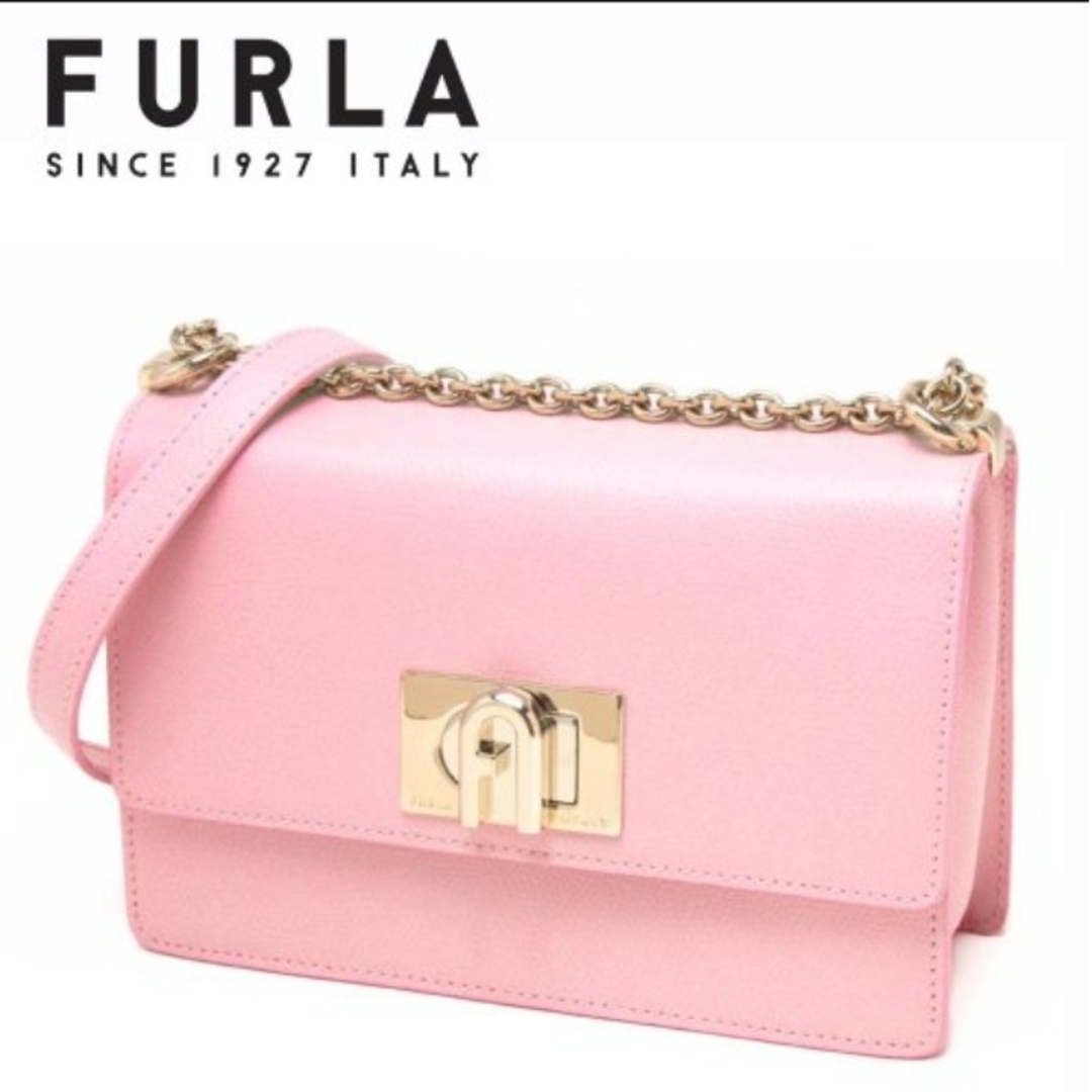 【一点限定】【FURLA】【新品】ショルダーバッグ ポシェット ピンク シンプルオープンポケット×1内部様式