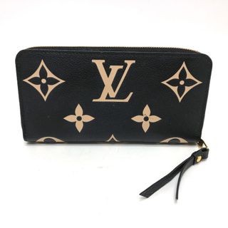 ルイヴィトン(LOUIS VUITTON)のルイヴィトン LOUIS VUITTON ジッピーウォレット M80481 モノグラムアンプラント ロングウォレット ラウンドファスナー 長財布 モノグラムアンプラントレザー ブラック(財布)