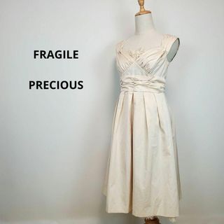 フラジール(FRAGILE)のフラジールFRAGILEレディース38sizeベージュレースドレスインナー有(その他ドレス)