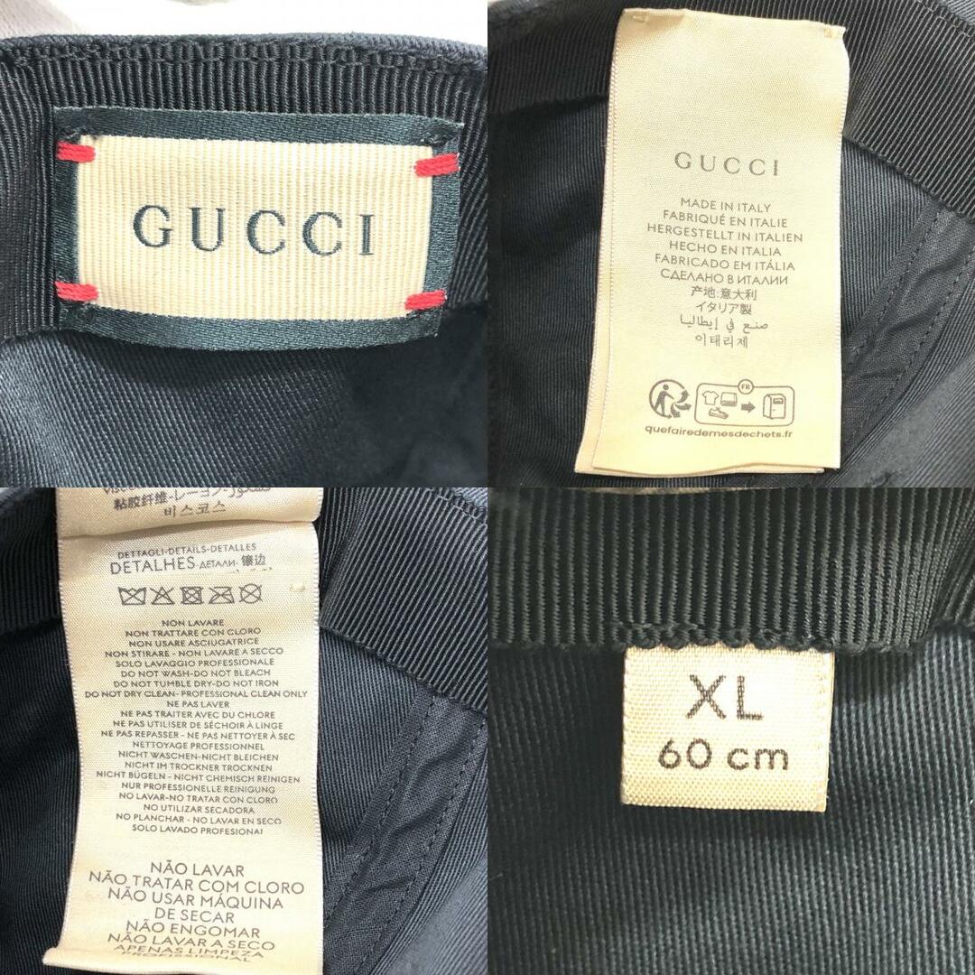 Gucci(グッチ)のグッチ GUCCI キャップ 751400 ベースボールキャップ 帽子 コットン ブラック 未使用 レディースの帽子(その他)の商品写真