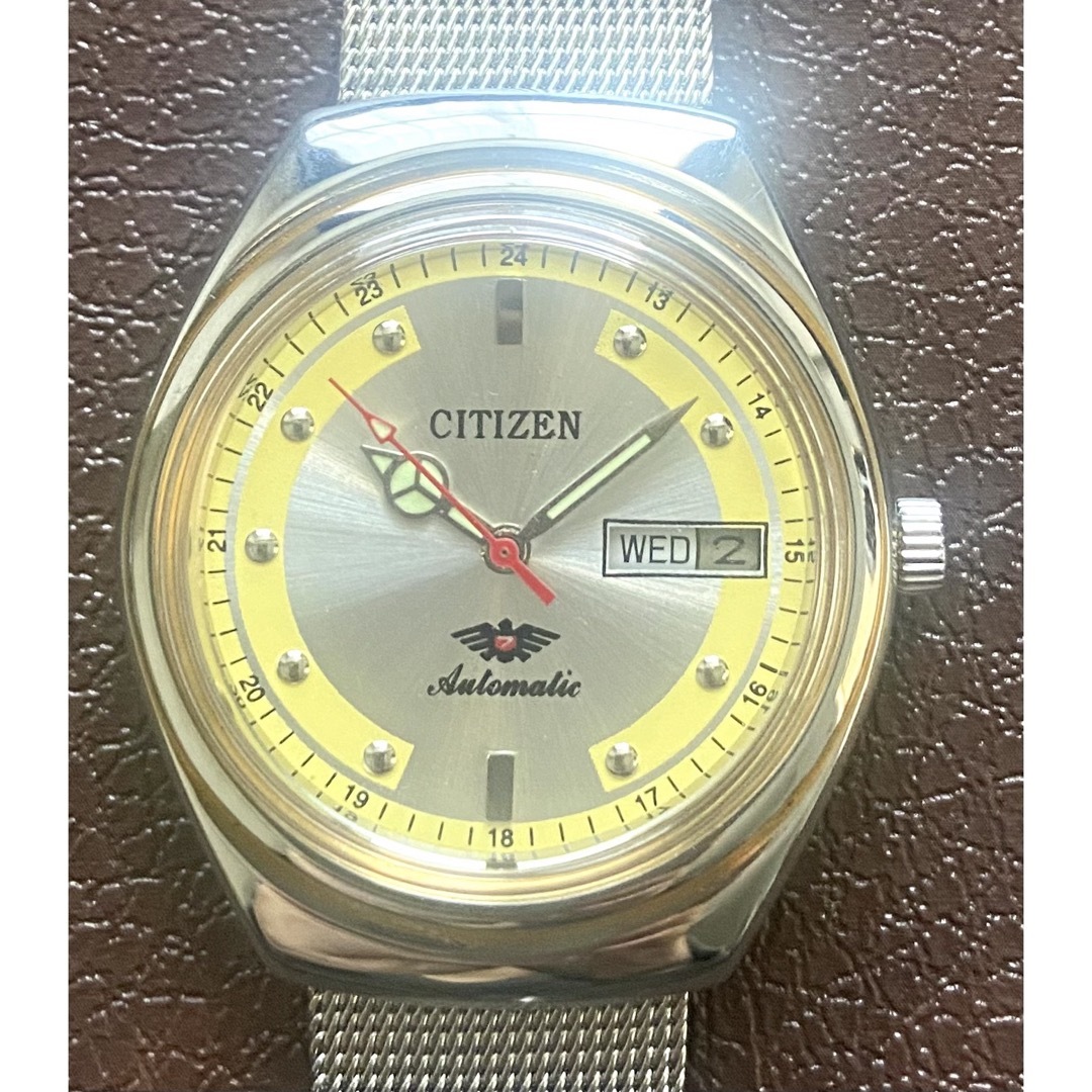 CITIZEN(シチズン)のヴィンテージ CITIZEN 腕時計 メンズ 機械式自動巻き シチズン ブラック メンズの時計(腕時計(アナログ))の商品写真