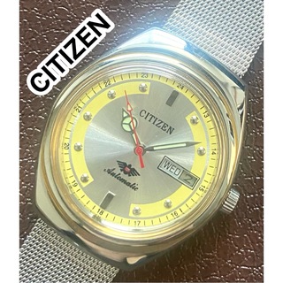 シチズン(CITIZEN)のヴィンテージ CITIZEN 腕時計 メンズ 機械式自動巻き シチズン ブラック(腕時計(アナログ))