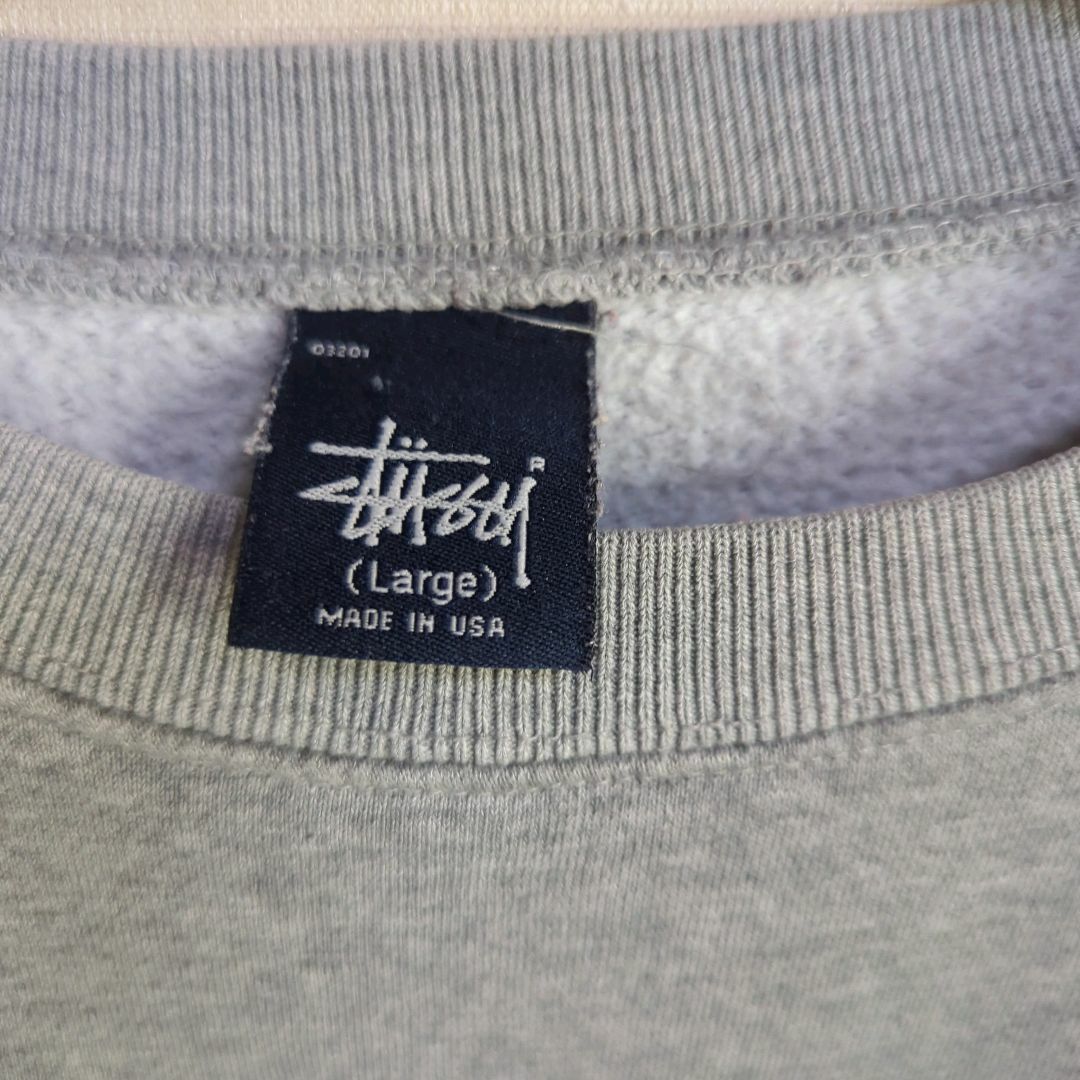 STUSSY(ステューシー)のold stussy　ステューシー　L／美品 90s スウェット シャネルロゴ メンズのトップス(スウェット)の商品写真