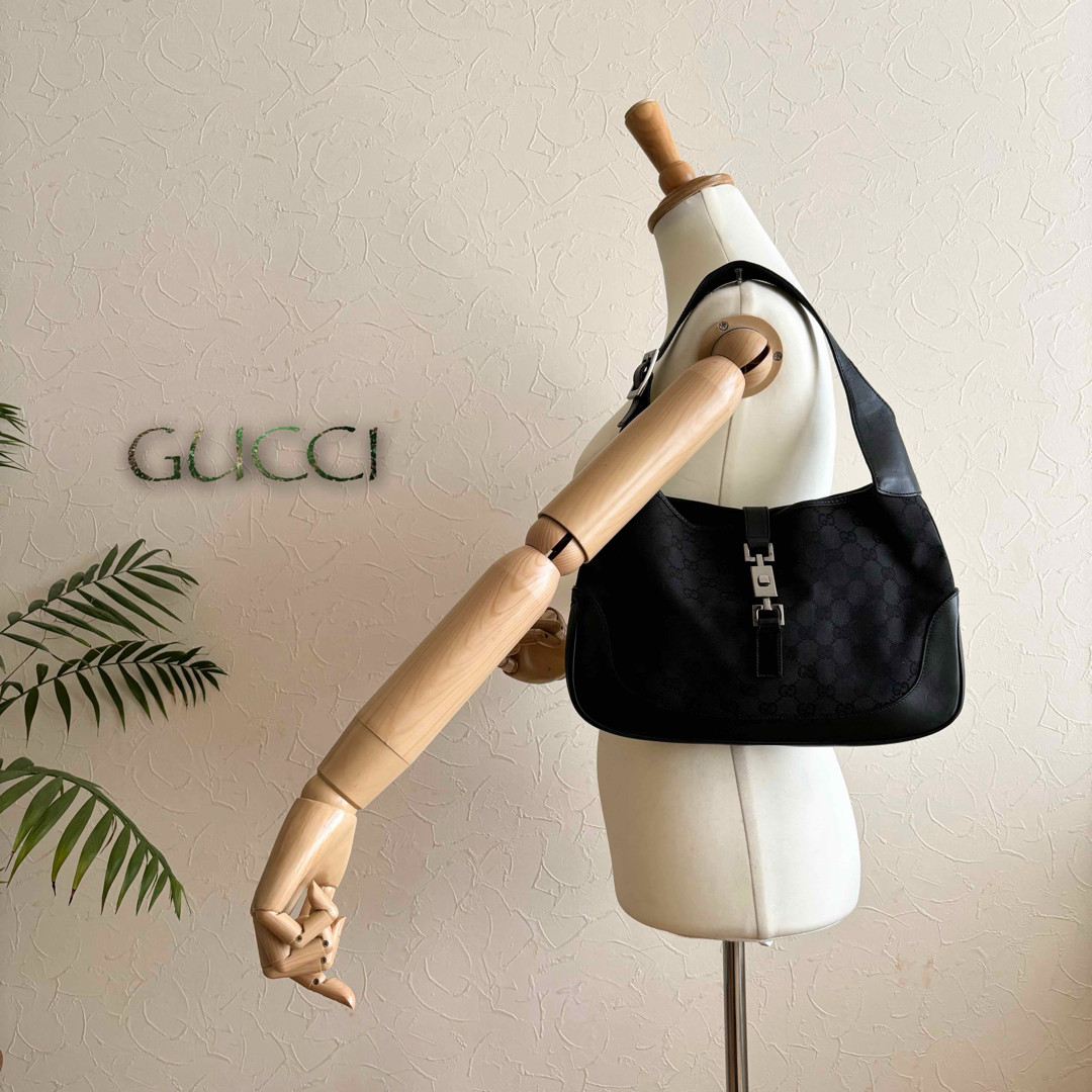 Gucci(グッチ)の極美品 GUCCI グッチ ジャッキーGG柄 レザーハンドバッグ レディースのバッグ(ショルダーバッグ)の商品写真