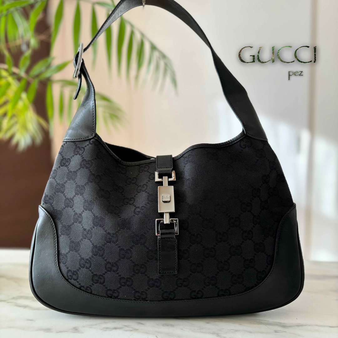 Gucci(グッチ)の極美品 GUCCI グッチ ジャッキーGG柄 レザーハンドバッグ レディースのバッグ(ショルダーバッグ)の商品写真