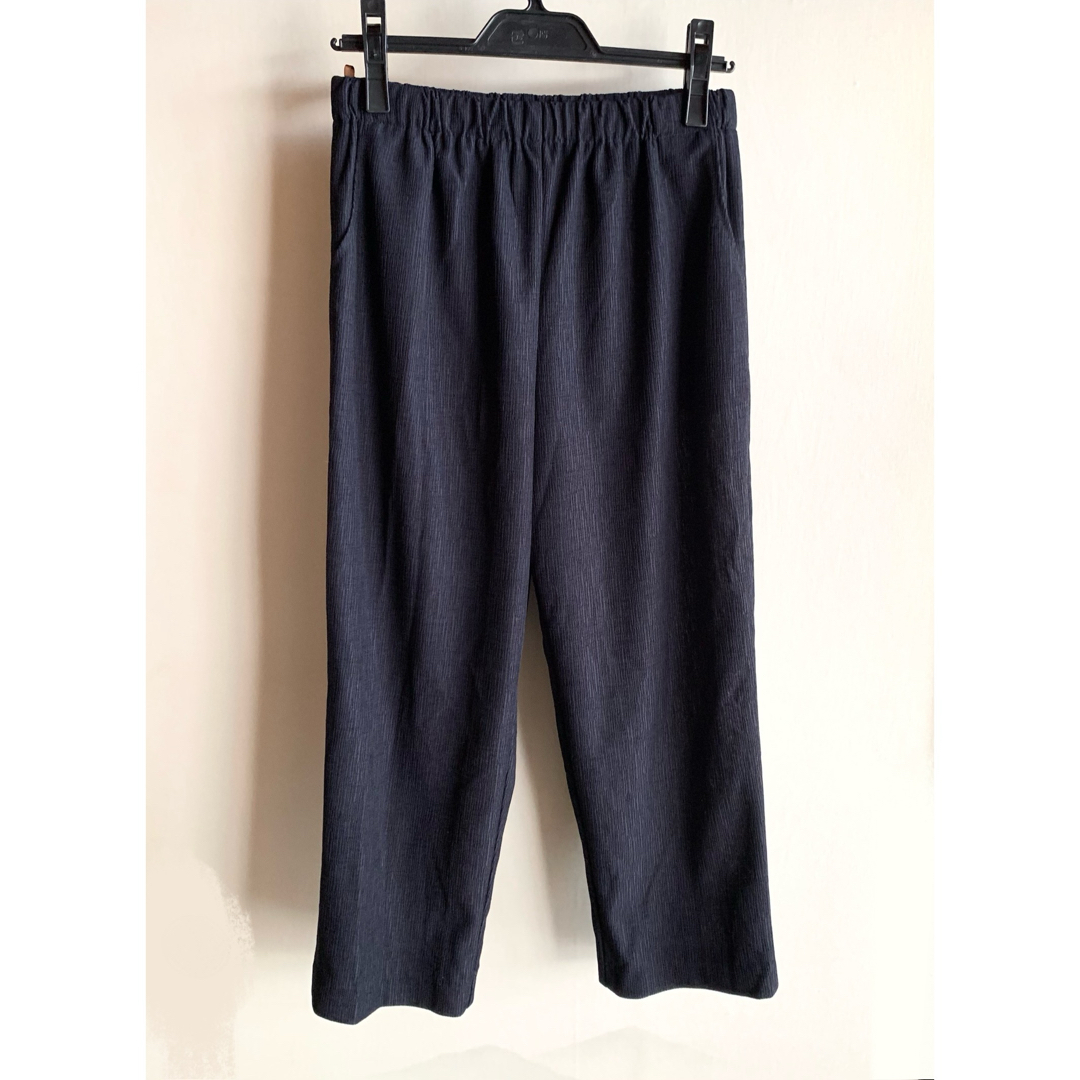 カジュアルボトムス パンツ ブラック 黒 ウエストゴム ポケット 上品 シンプル レディースのパンツ(カジュアルパンツ)の商品写真