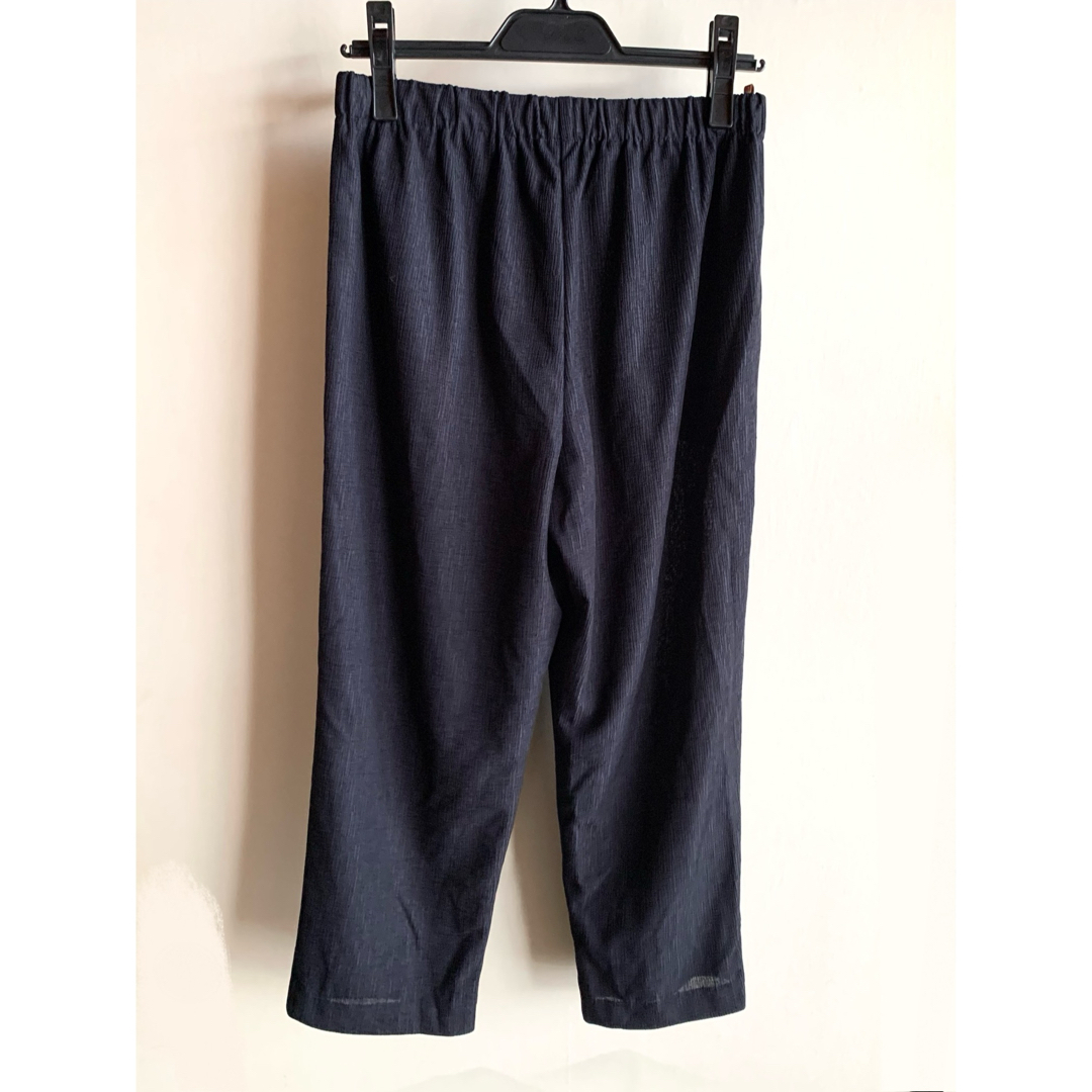 カジュアルボトムス パンツ ブラック 黒 ウエストゴム ポケット 上品 シンプル レディースのパンツ(カジュアルパンツ)の商品写真