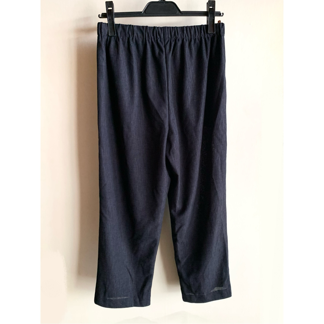 カジュアルボトムス パンツ ブラック 黒 ウエストゴム ポケット 上品 シンプル レディースのパンツ(カジュアルパンツ)の商品写真