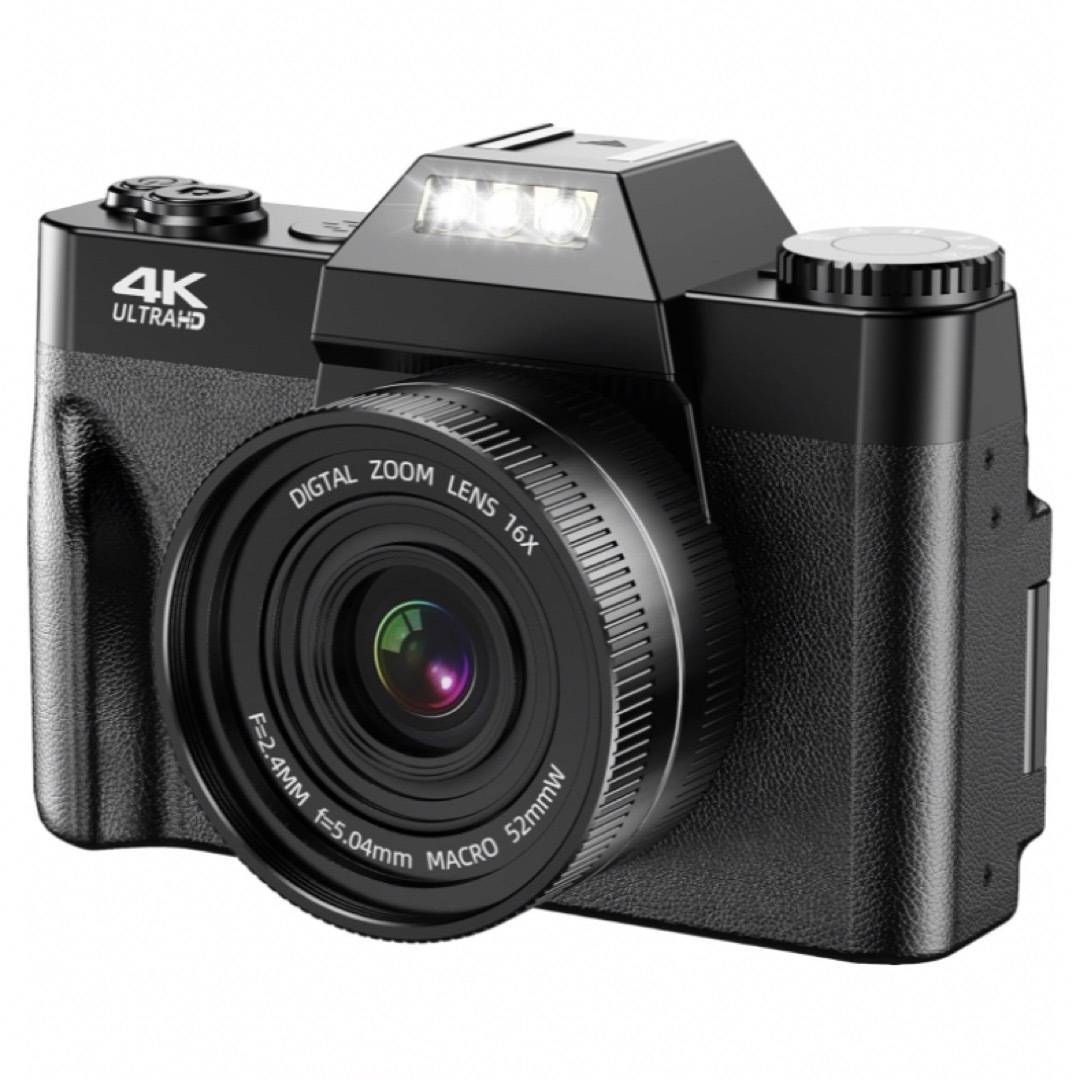 デジカメ 4K 5600万画素デジタルカメラ SDカード128GB対応 スマホ/家電/カメラのカメラ(コンパクトデジタルカメラ)の商品写真