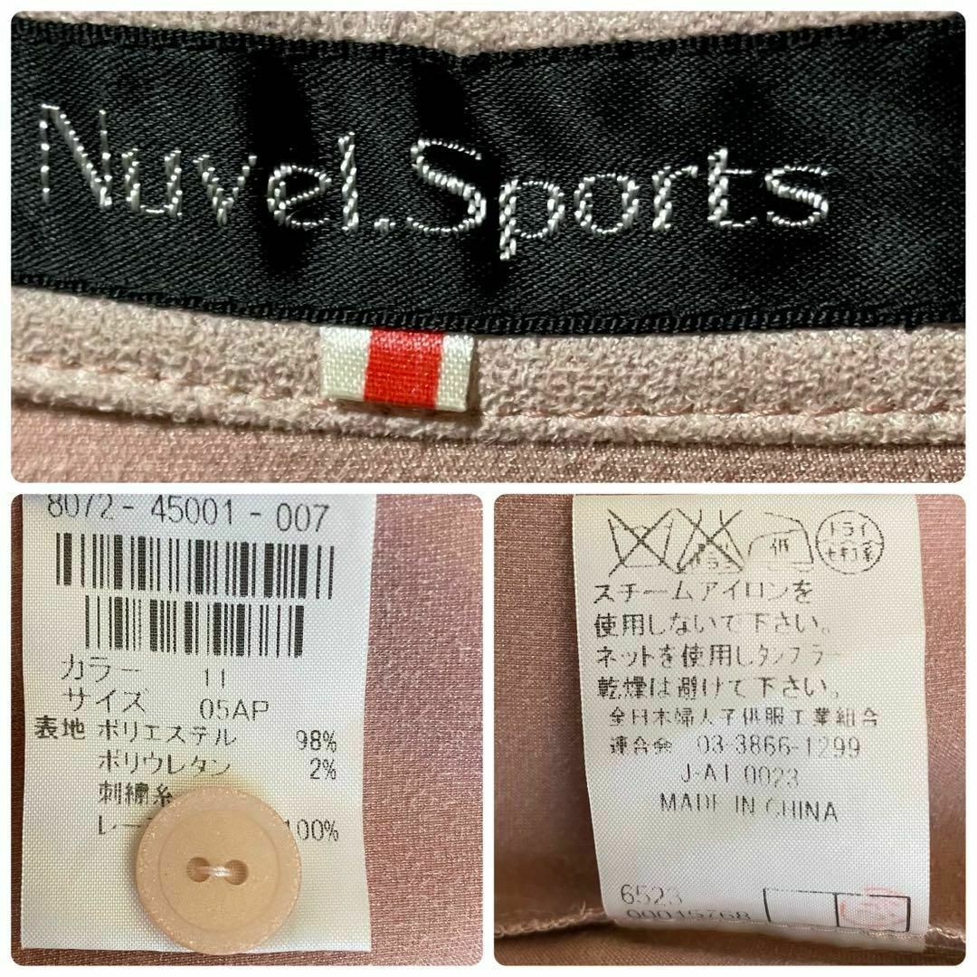 【Nuvel. Sports】ブラウス　カジュアルシャツ スエード 刺繍入り レディースのトップス(シャツ/ブラウス(長袖/七分))の商品写真