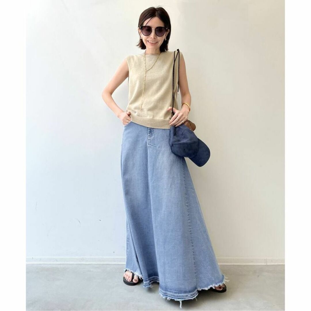 L'Appartement DEUXIEME CLASSE(アパルトモンドゥーズィエムクラス)の2022 GOOD GRIEF DENIM VOLUME FLARE SKIRT レディースのスカート(ロングスカート)の商品写真