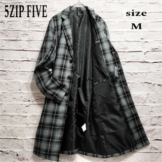 ZIP FIVE - 【未使用品タグ付き】5ZIP FIVE チェスターコート チェック柄 ミドル丈