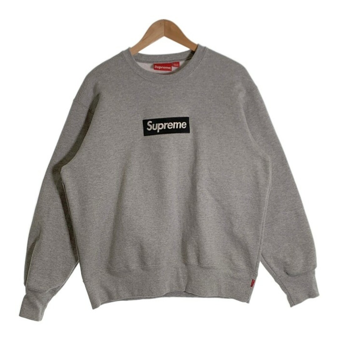 スウェットSUPREME シュプリーム 22AW Box Logo Crewneck ボックスロゴクルーネック スウェットトレーナー グレー Size S