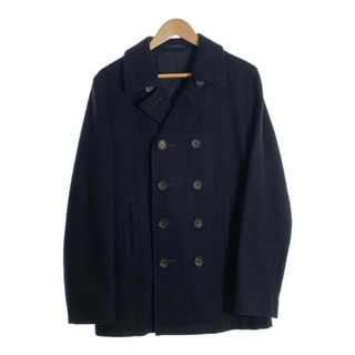 コムデギャルソン(COMME des GARCONS)のCOMME des GARCONS HOMME コムデギャルソンオム Wool Pea Coat メルトンウール ピーコート ブラック HN-C017 Size M(ピーコート)