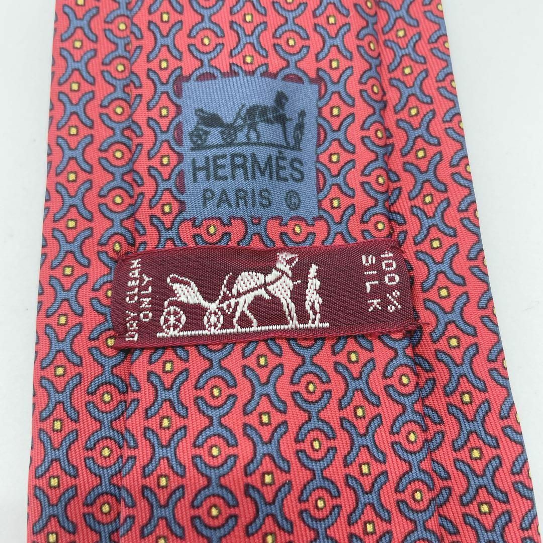 Hermes(エルメス)の【極美品】HERMES エルメス　高級ネクタイ　レッド　赤 メンズのファッション小物(ネクタイ)の商品写真