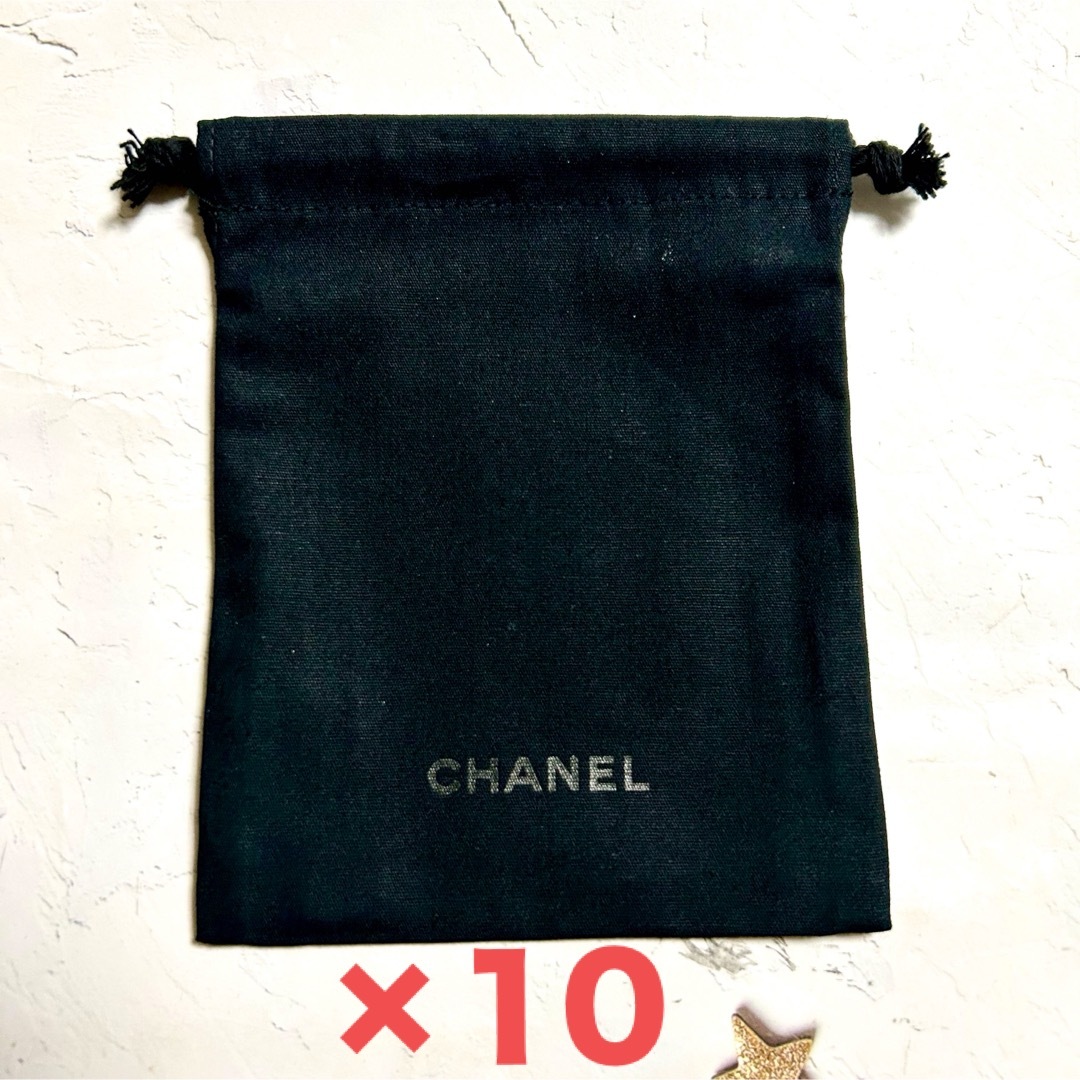 CHANEL - CHANEL 巾着 ポーチ ブラック ノベルティ 10枚セットの通販 ...