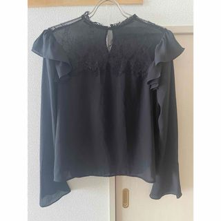 ザラ(ZARA)の匿名 ZARA ブラウス Mサイズ ブラック(シャツ/ブラウス(長袖/七分))