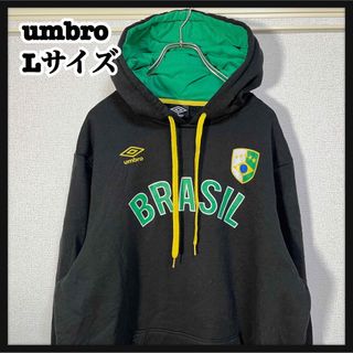 アンブロ(UMBRO)の【アンブロ】パーカー　ブラジル代表　エンブレムデカロゴ　黒ワンポイント11(パーカー)