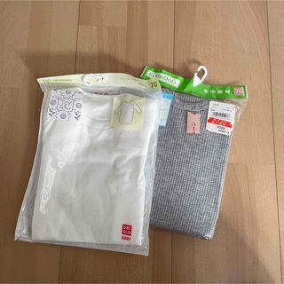 ユニクロ(UNIQLO)のベビー肌着 長袖 70(肌着/下着)