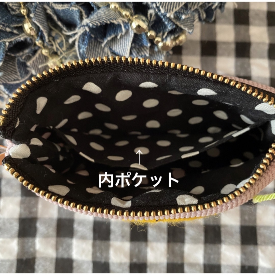 ハンドメイド　ニコちゃんのコーデュロイポーチ ハンドメイドのファッション小物(ポーチ)の商品写真