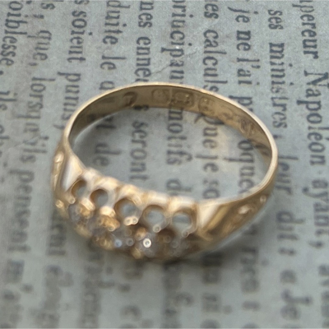 英国 イギリス ヴィンテージ 18金 18k ジプシーリング 英国 イギリス ヴィンテージ 18金 18k ジプシーリング