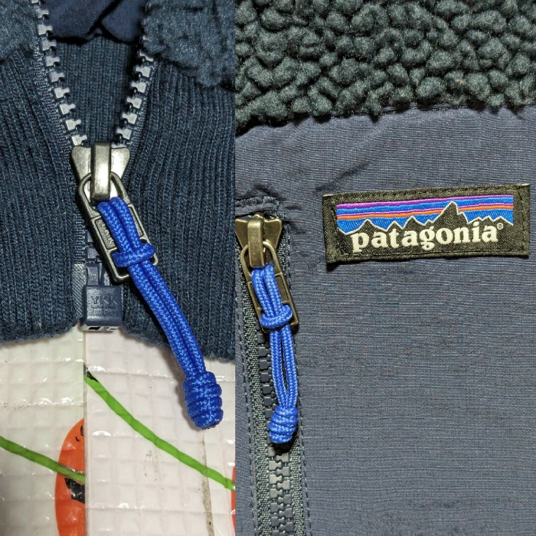 patagonia(パタゴニア)のパタゴニア レトロX ボンバージャケット XXSサイズ ネイビー系 希少 古着 メンズのジャケット/アウター(その他)の商品写真